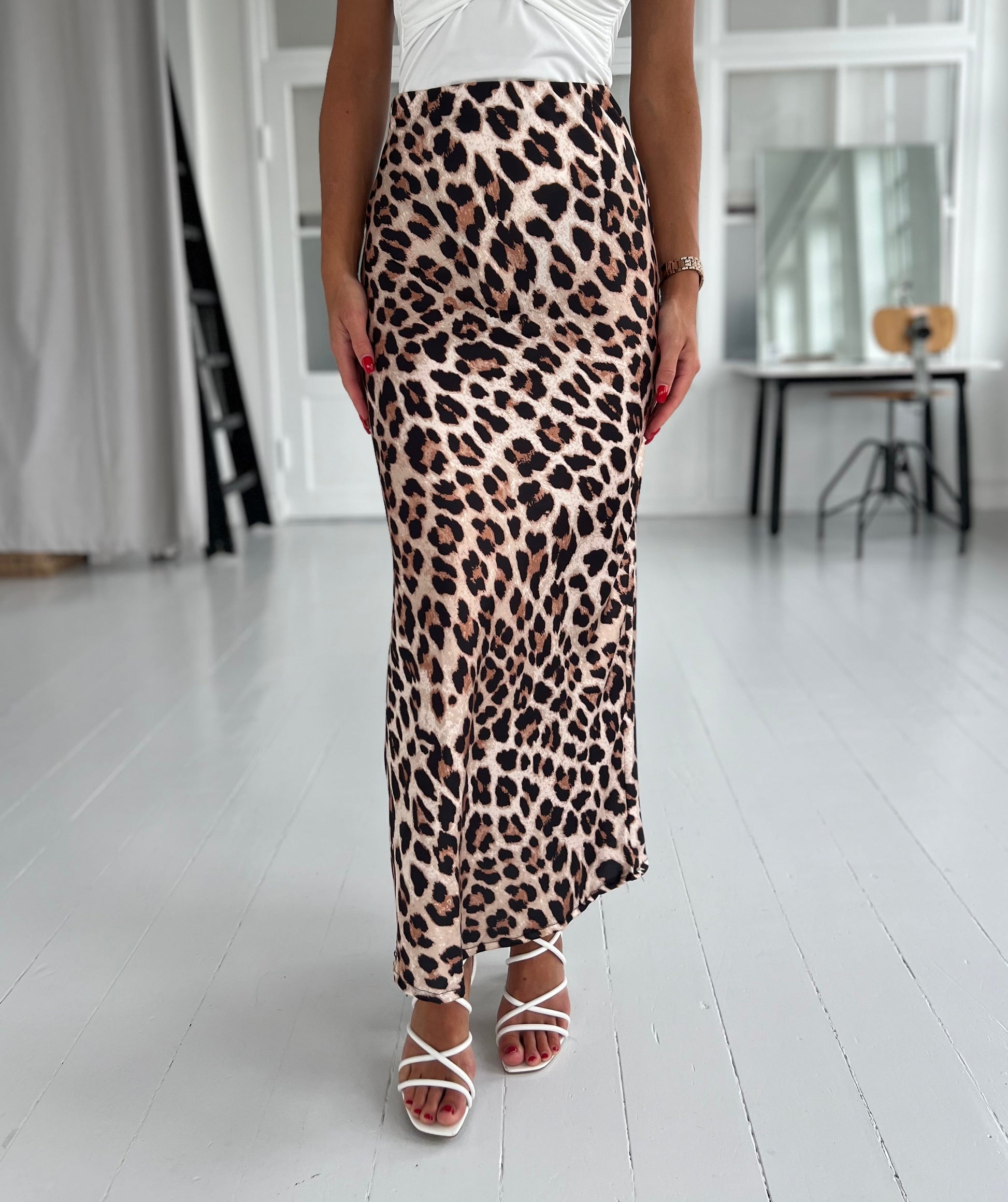 Estee leopard skirt (6483)-nederdel-Åberg-Åberg Copenhagen DK