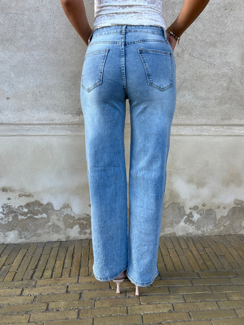 Laulia straight rhinestone jeans