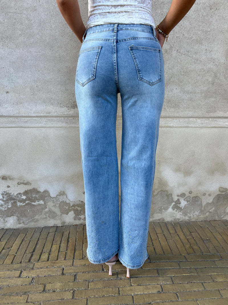 Laulia straight rhinestone jeans