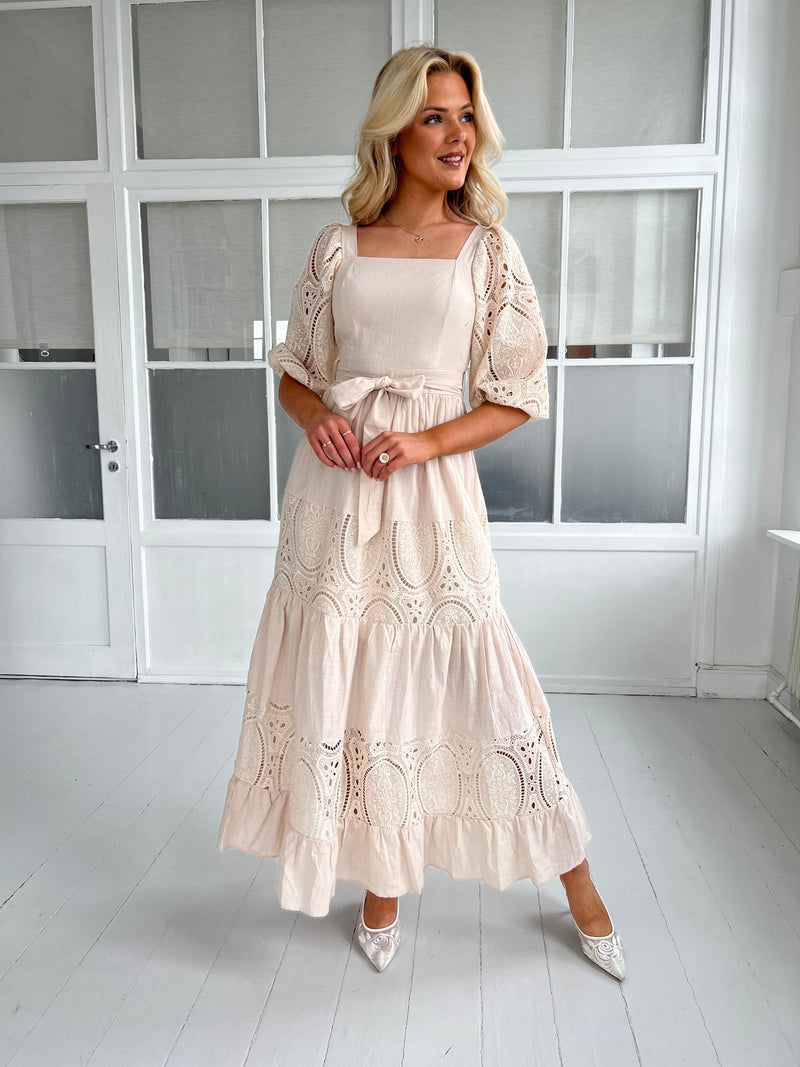 Flam beige Bohemian dress