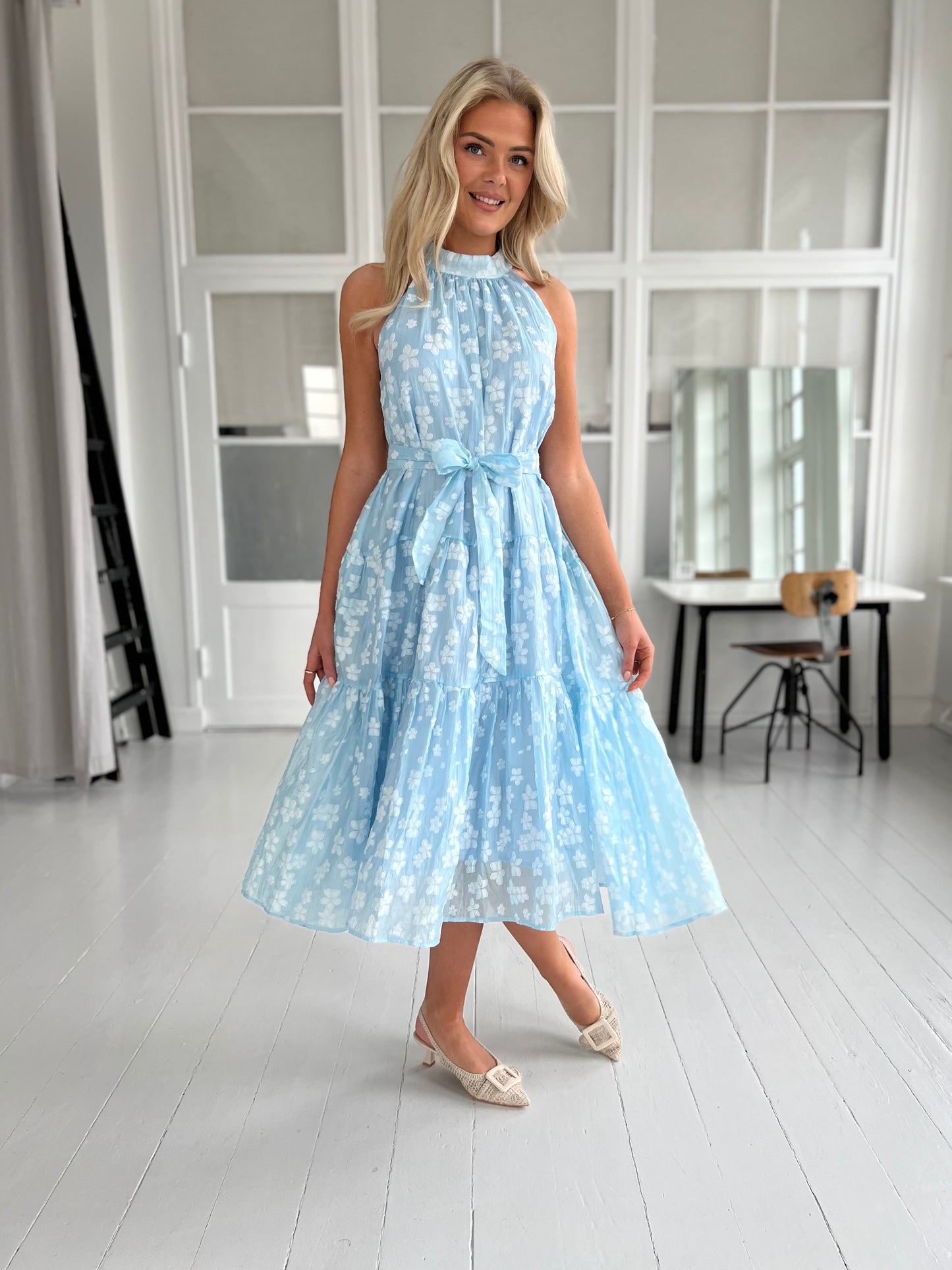 Lily McBee blue flower dress