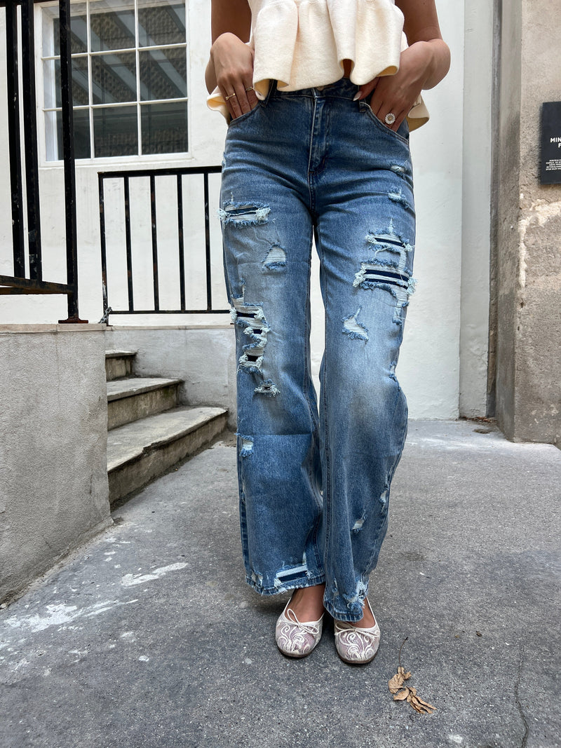 Laulia ripped dad jeans