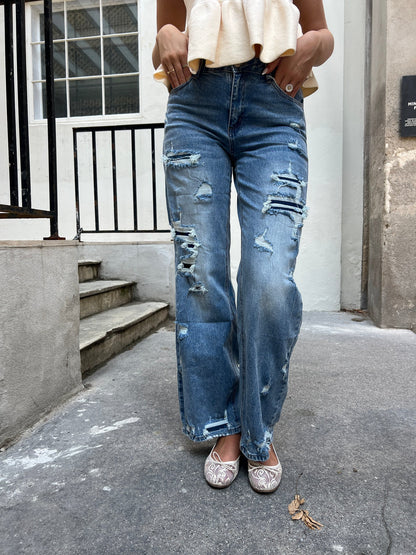 Laulia ripped dad jeans
