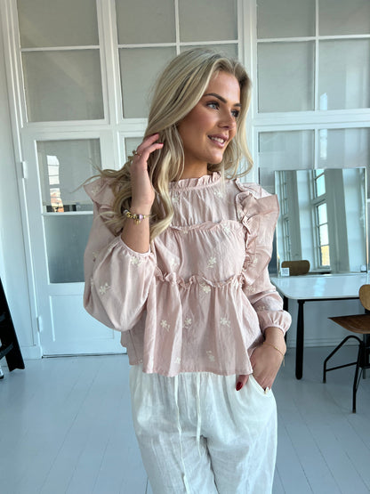 Azaka rose romantic blouse