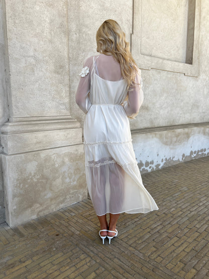 Flam beige bloom dress