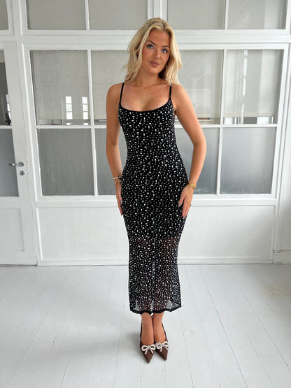 Flam black bling dress fra webshoppen Aaberg Copenhagen