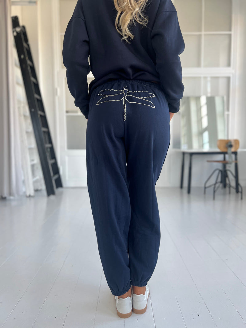 Gaspar Fiji sweatpants blue (7913)-bukser-Aaberg Copenhagen