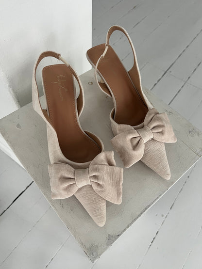 Gowin beige bow heel