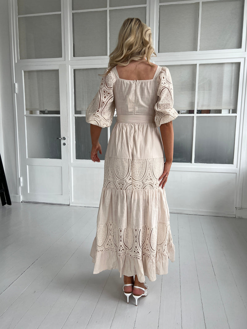 Flam beige Bohemian dress