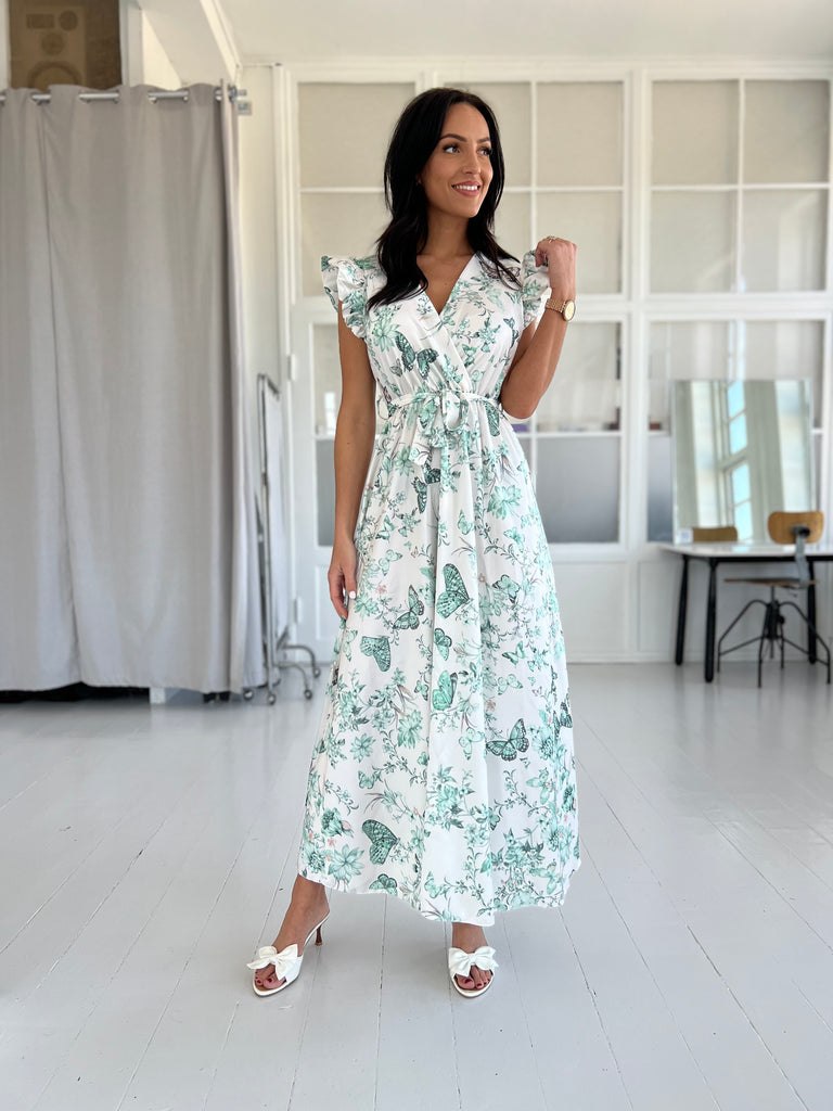 Aaberg Exclusive green butterfly dress