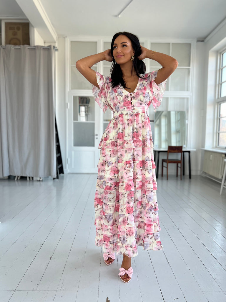 Flam rose flower dress-kjole-Åberg CPH-Åberg Copenhagen DK