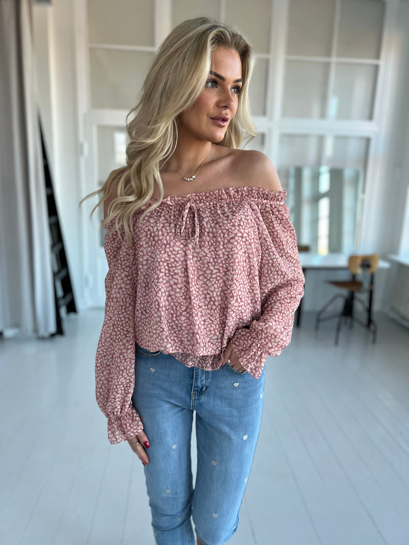 Latino rosa flower blouse