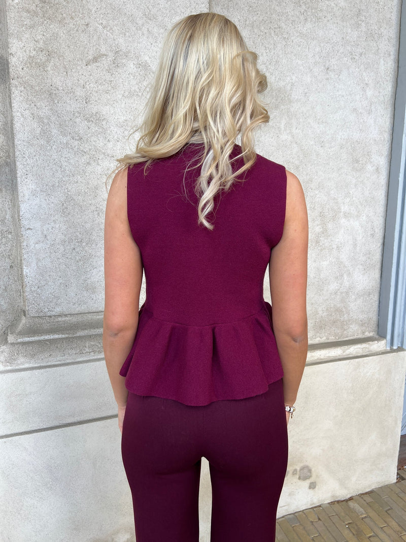 Kilky bordeaux wave top