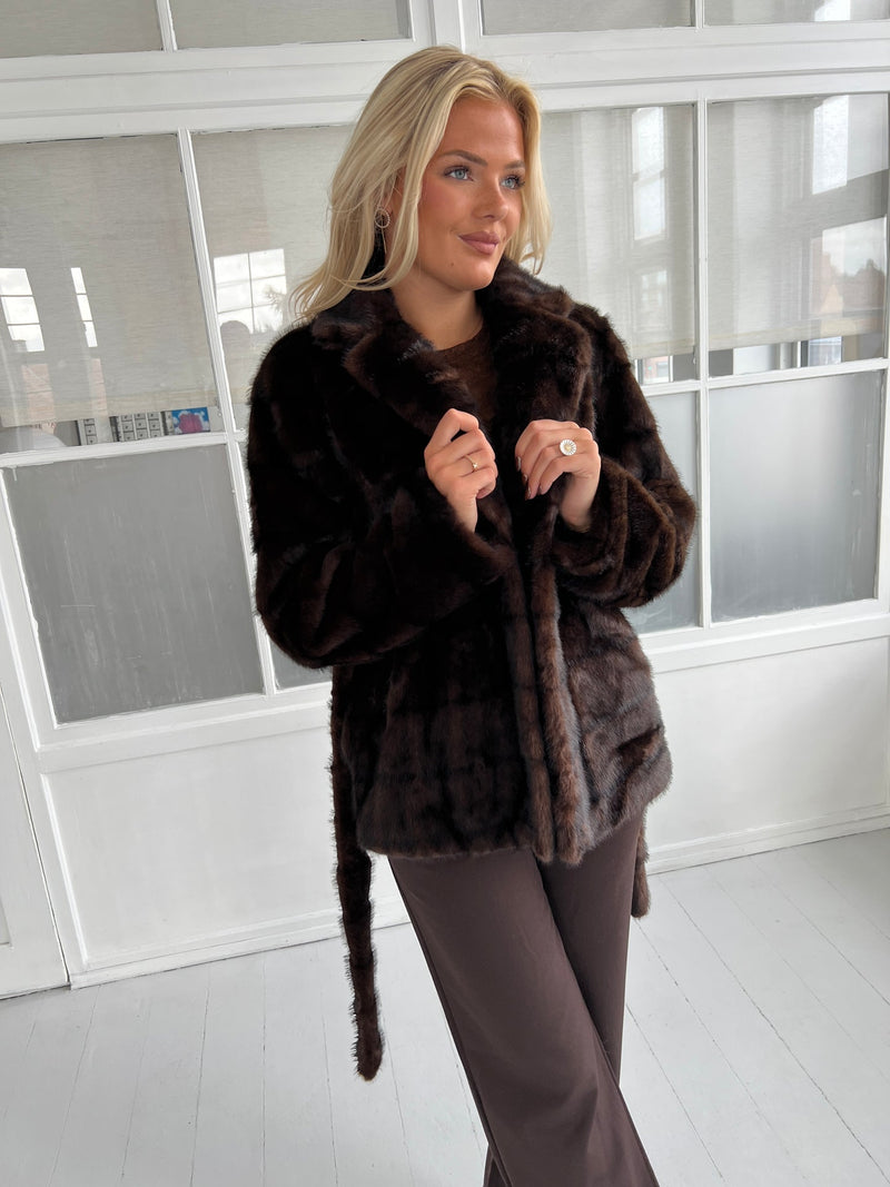Flam marron jacket fra webshoppen Aaberg Copenhagen