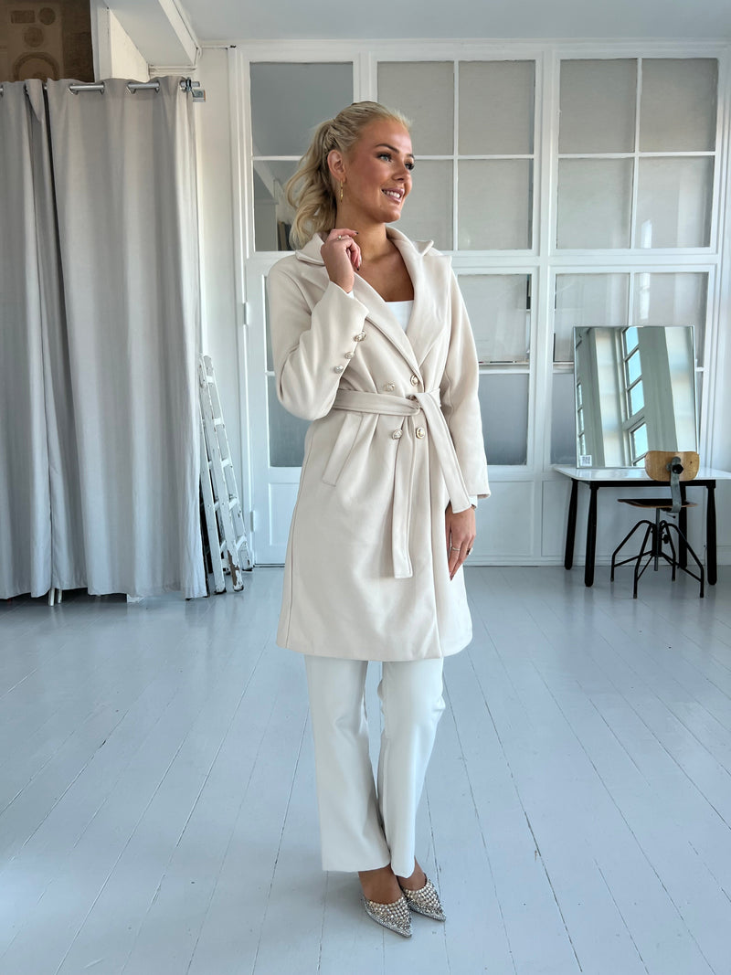 Rosy days Lined beige coat (2005)-jakke-Aaberg Copenhagen