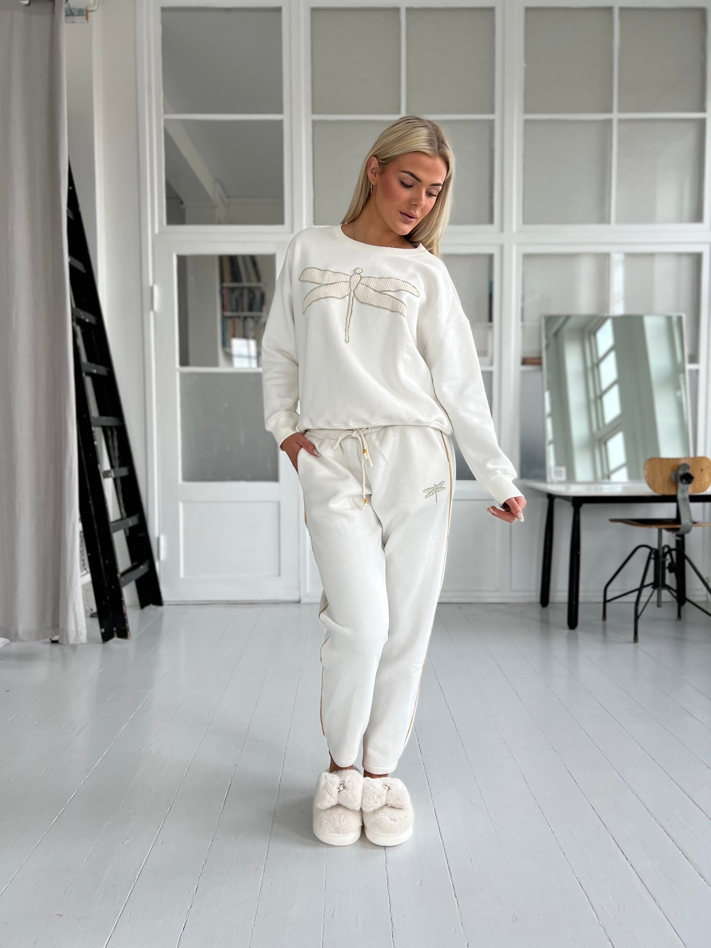 Gaspar roma off white sweatshirt (7323)