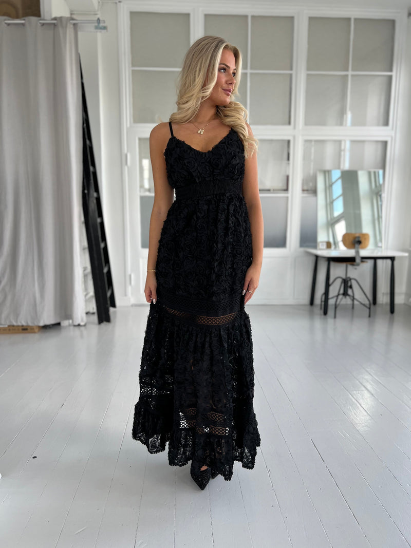 Flam black lace dress (8528)-kjole-Aaberg Copenhagen