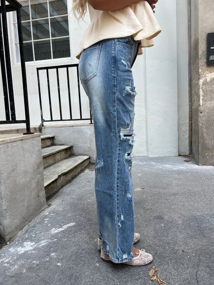 Laulia ripped dad jeans fra webshoppen Aaberg Copenhagen