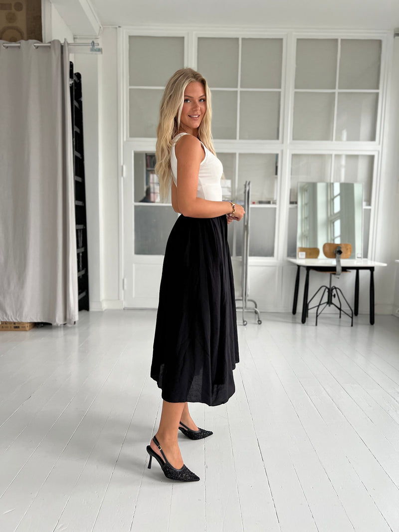 Dance black and White dress (649)-kjole-Aaberg Copenhagen