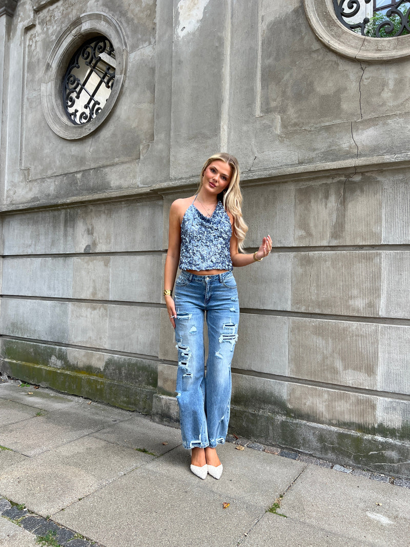 Laulia ripped dad jeans