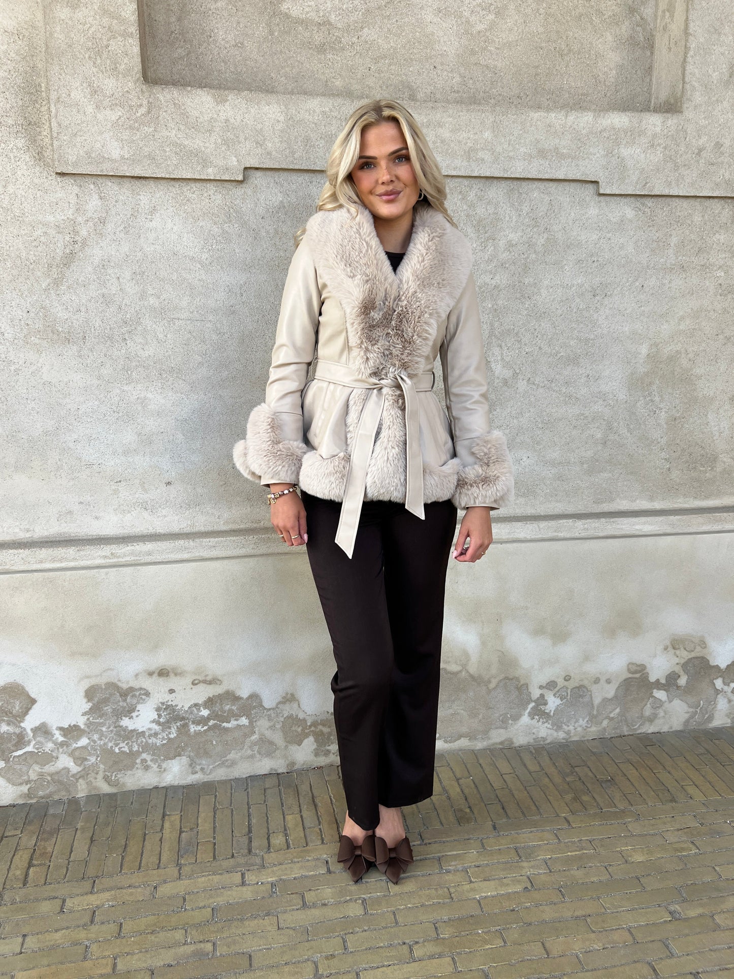 Flam beige jacket