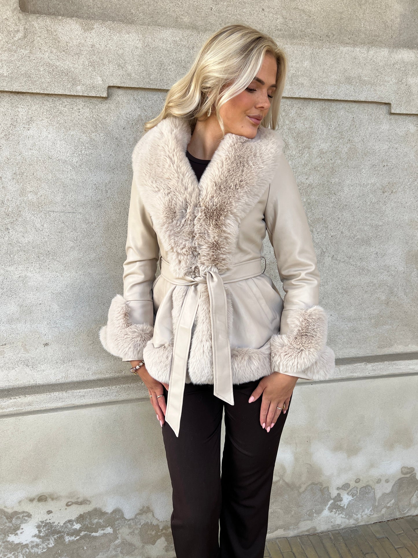 Flam beige jacket