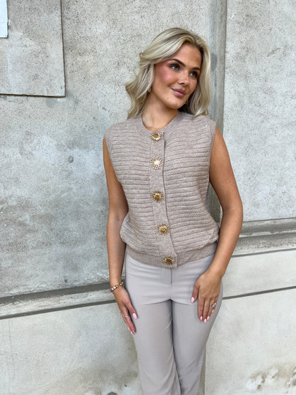 Azaka taupe vest