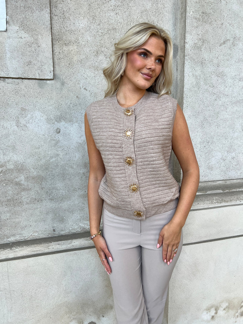Azaka taupe vest