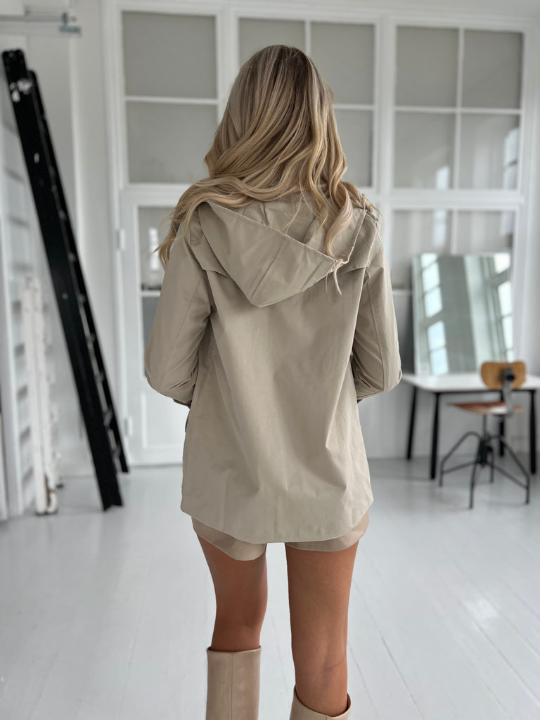 Attrait dark beige trench coat (013)