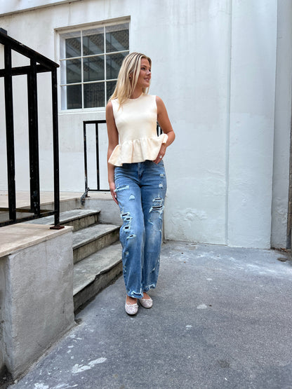 Laulia ripped dad jeans fra webshoppen Aaberg Copenhagen