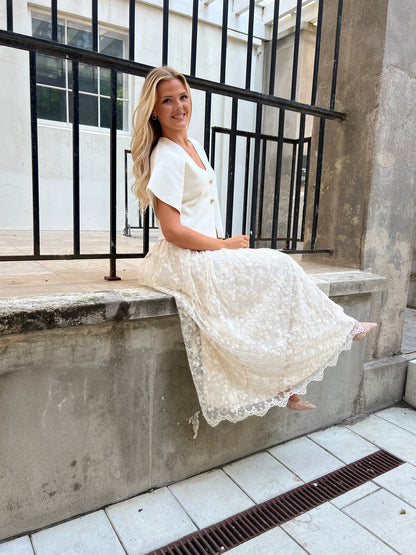 Rosie long lace skirt