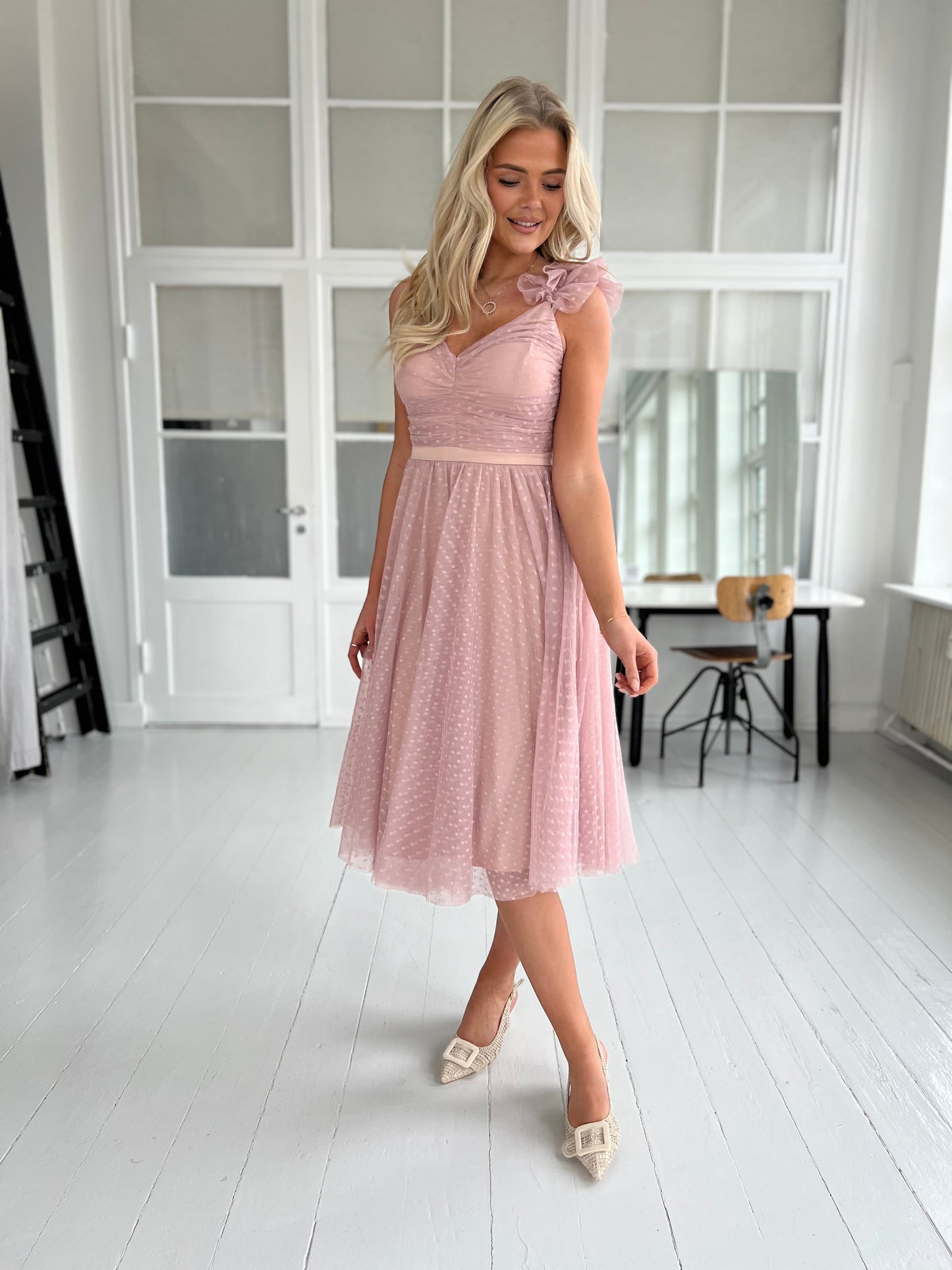 Soky rosa tulle dress (3377)