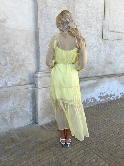 Flam yellow bloom dress