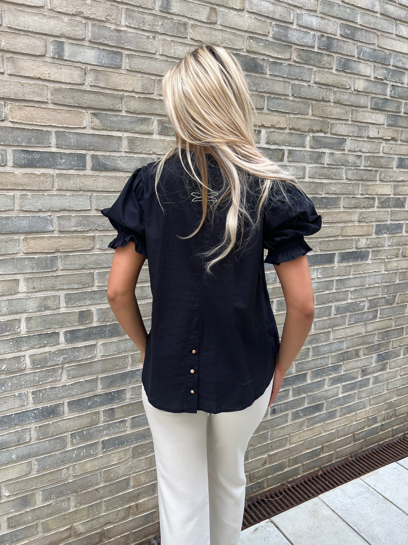 Gaspar black Garda Blouse