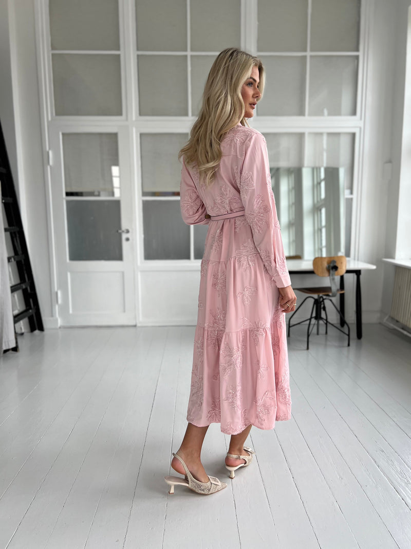 Flam rose shirt dress