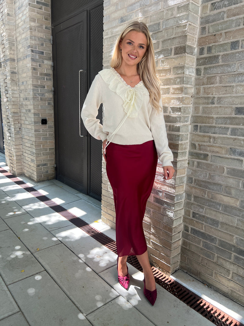 Emma bordeaux skirt