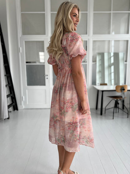 Maya peach flower dress