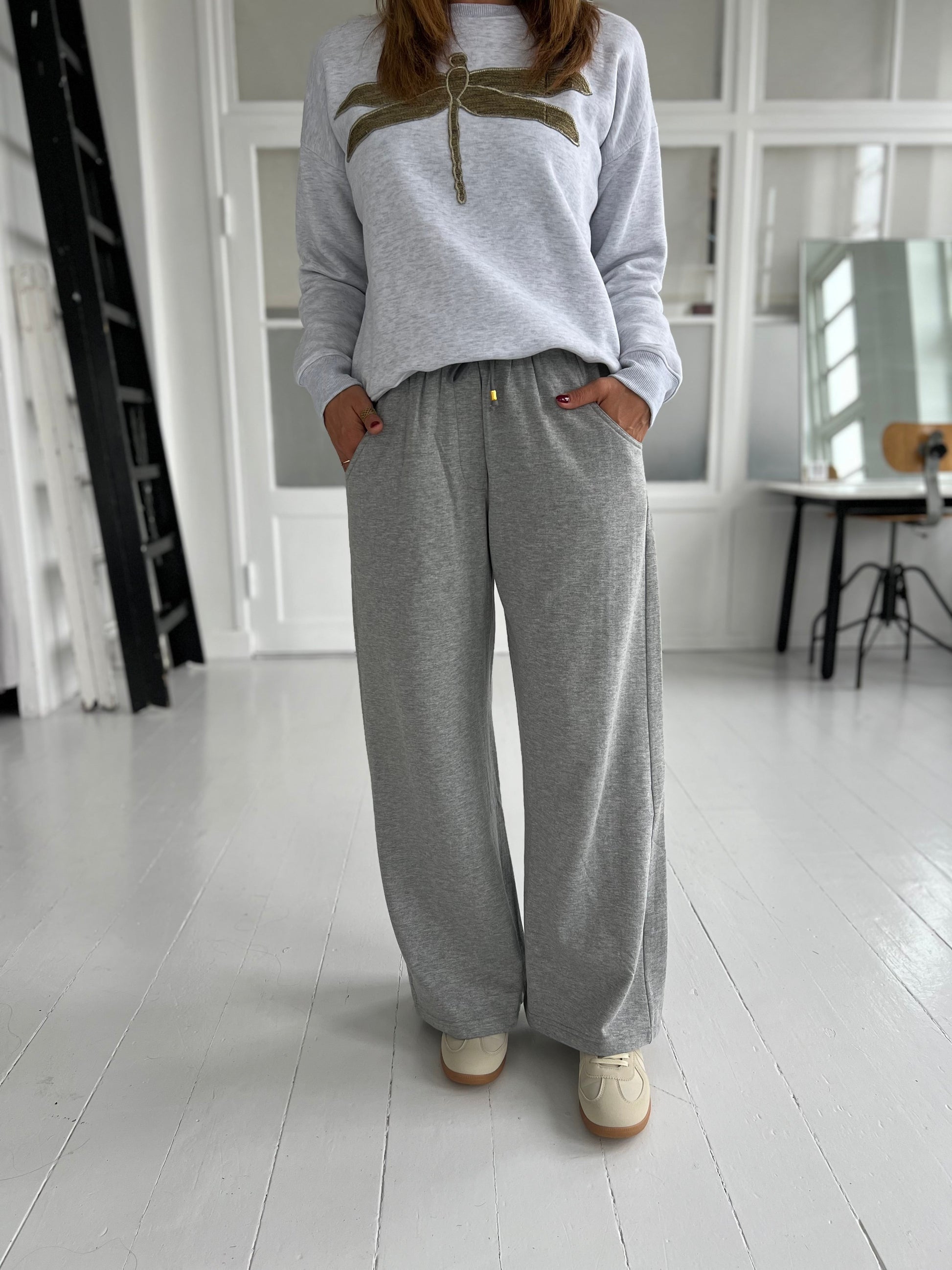 Gaspar Honolulu grey sweatpants (7909)-bukser-Aaberg Copenhagen