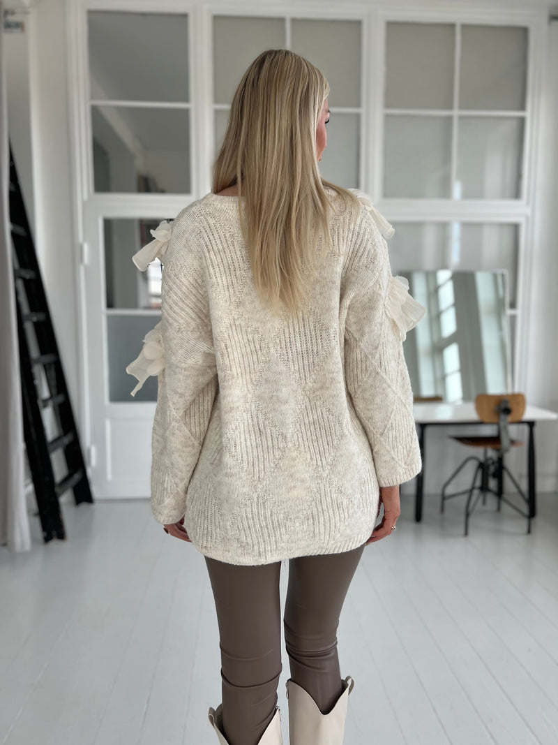 Azaka beige knit dress