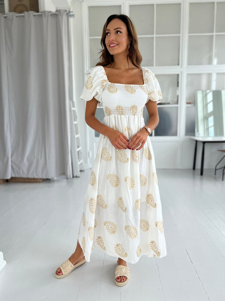 Rose W long white dress-kjole-Åberg CPH-Onesize-Åberg Copenhagen DK