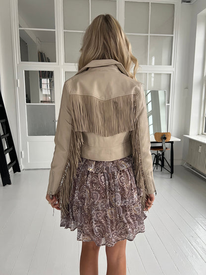 Copperose beige fringe jacket (2059)