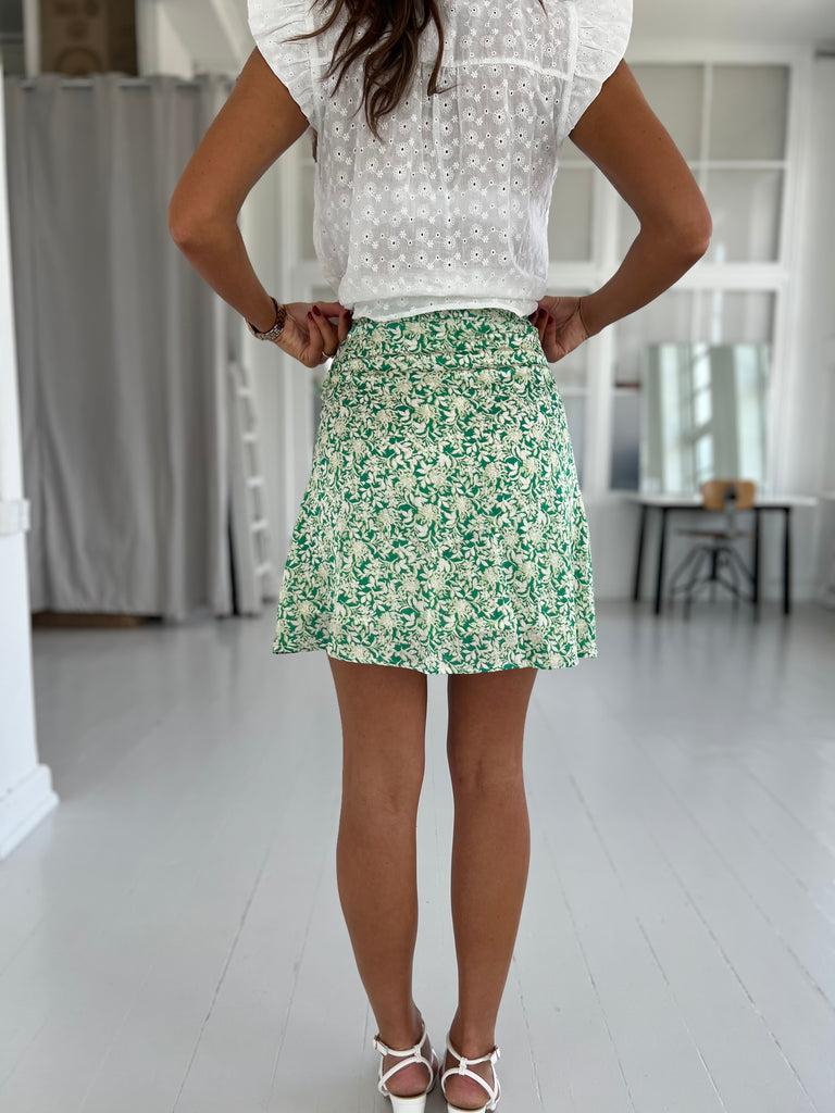 Majolica short green skrit (8235)-nederdel-Åberg CPH-Åberg Copenhagen DK