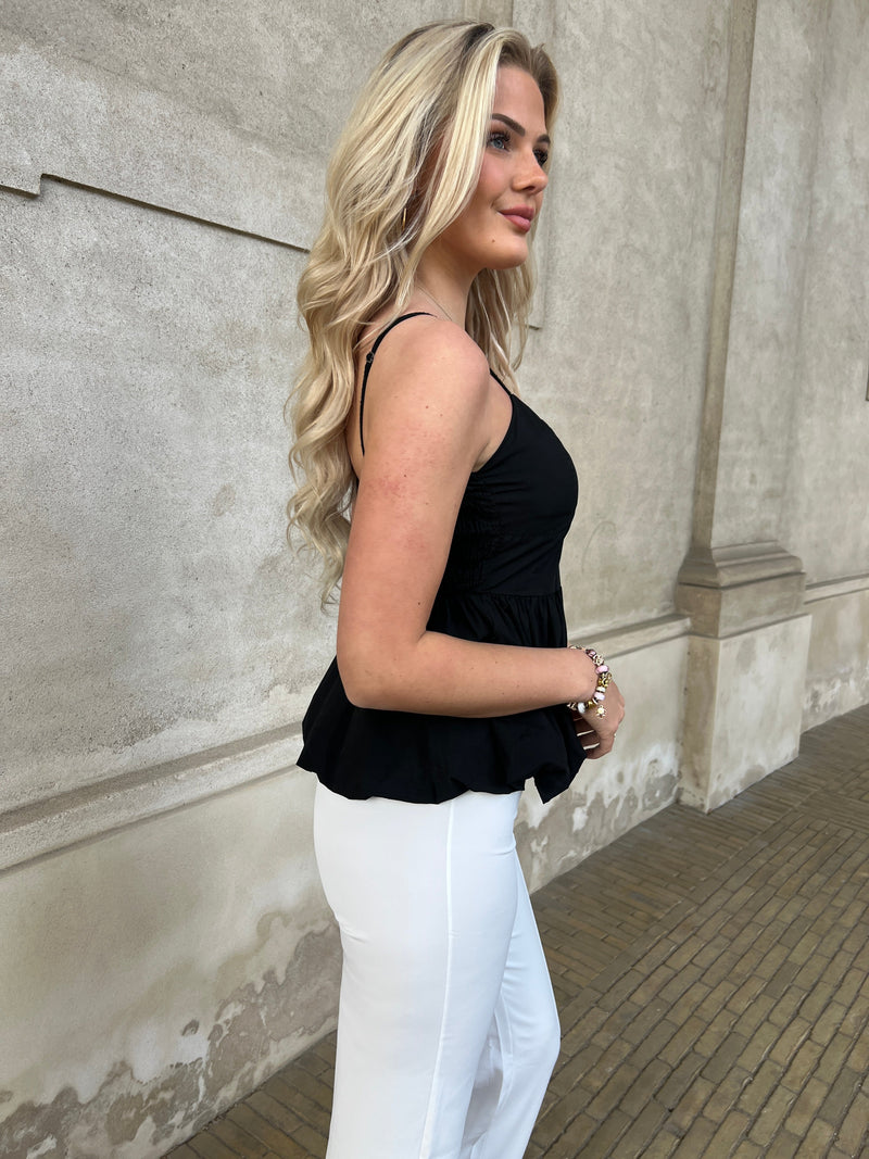 Estee black ballon top