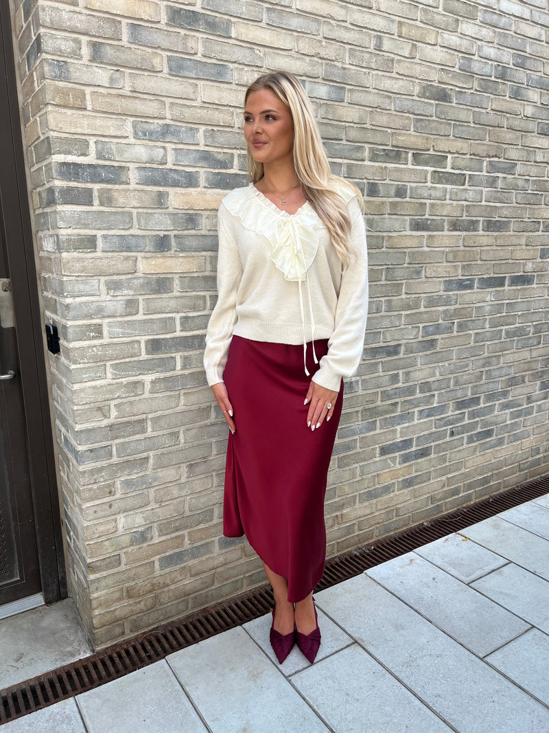 Emma bordeaux skirt