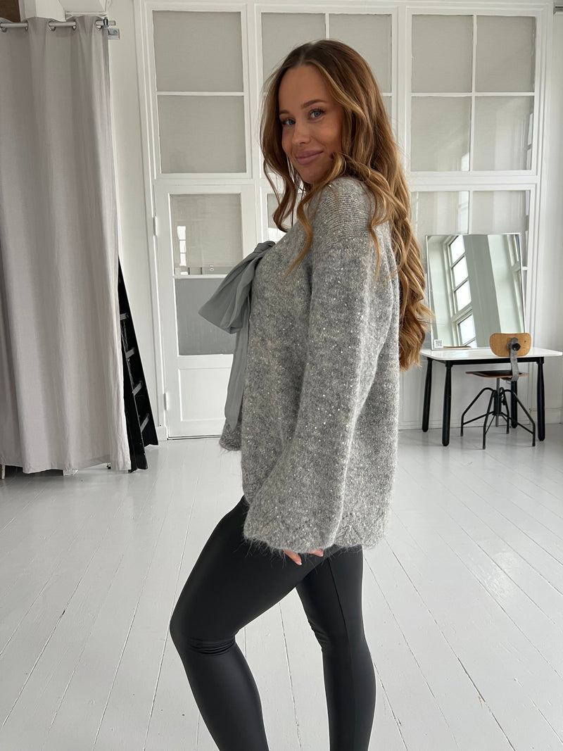 Azaka grey shimmer knit