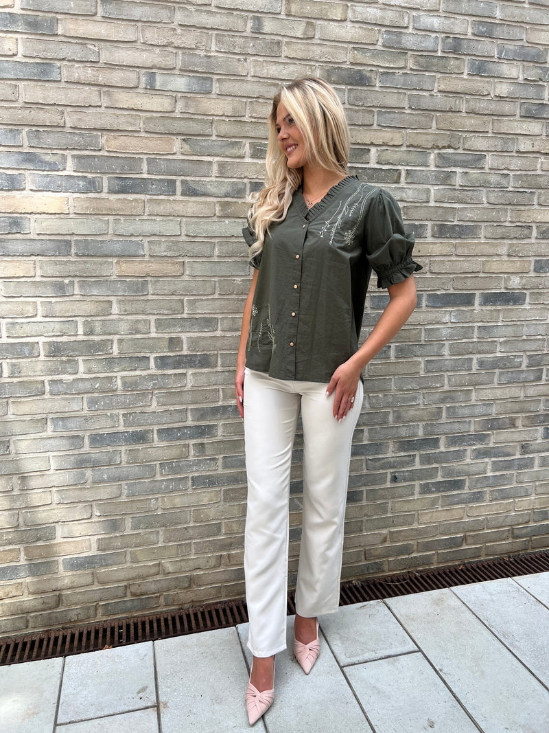 Gaspar forrest green Garda Blouse