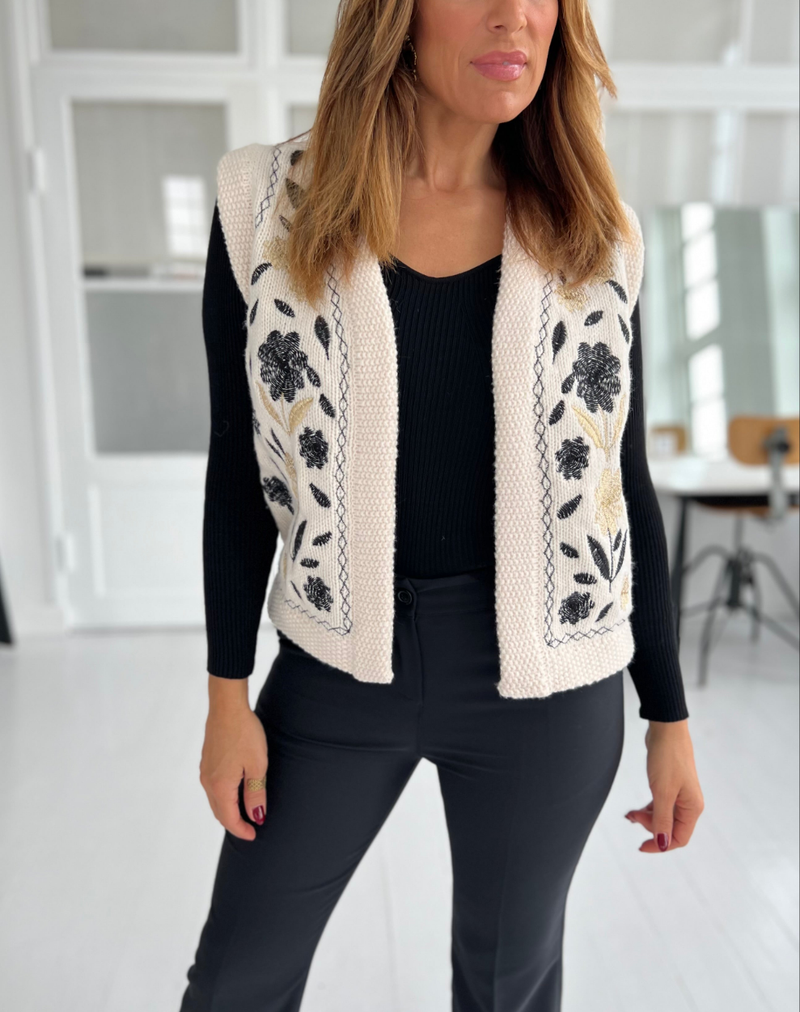 Flam beige knit vest (3309)