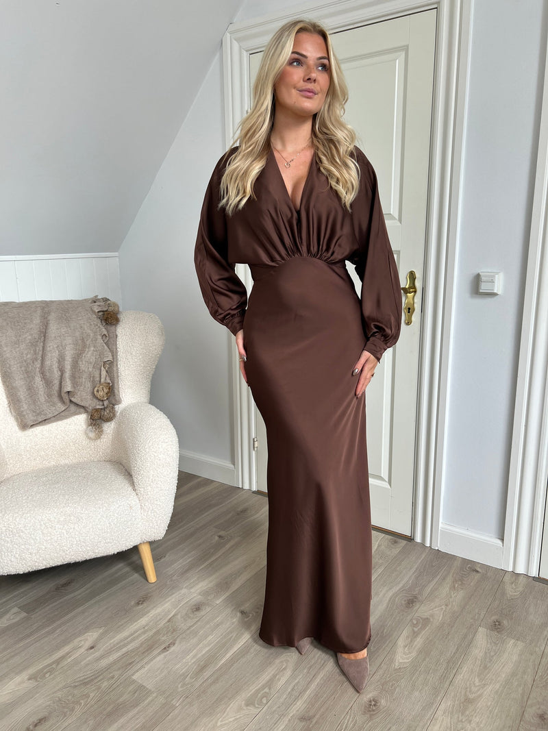 Eight luxe satin choko dress