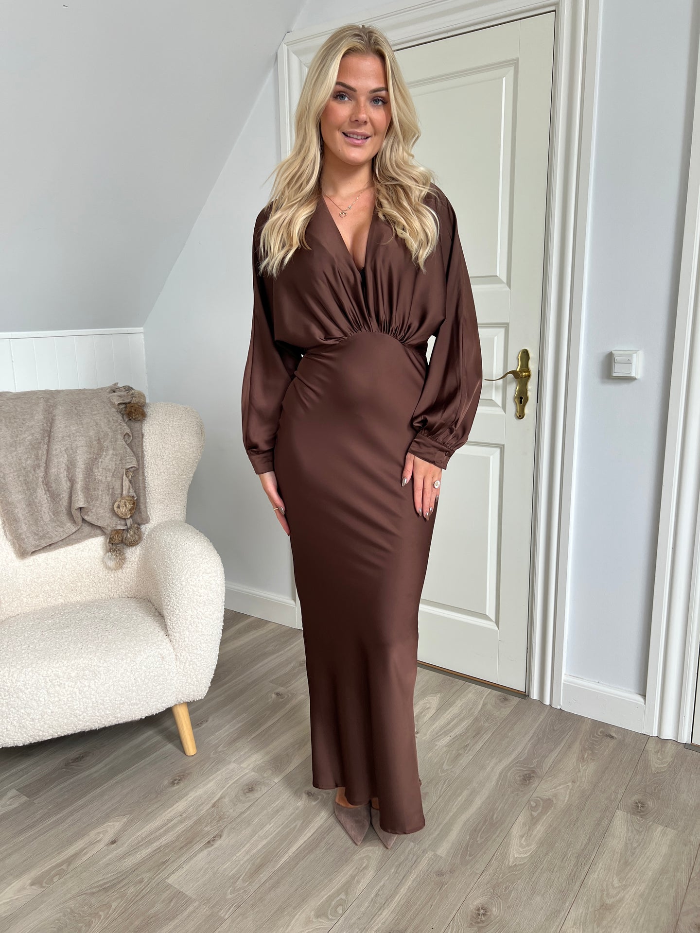Eight luxe satin choko dress