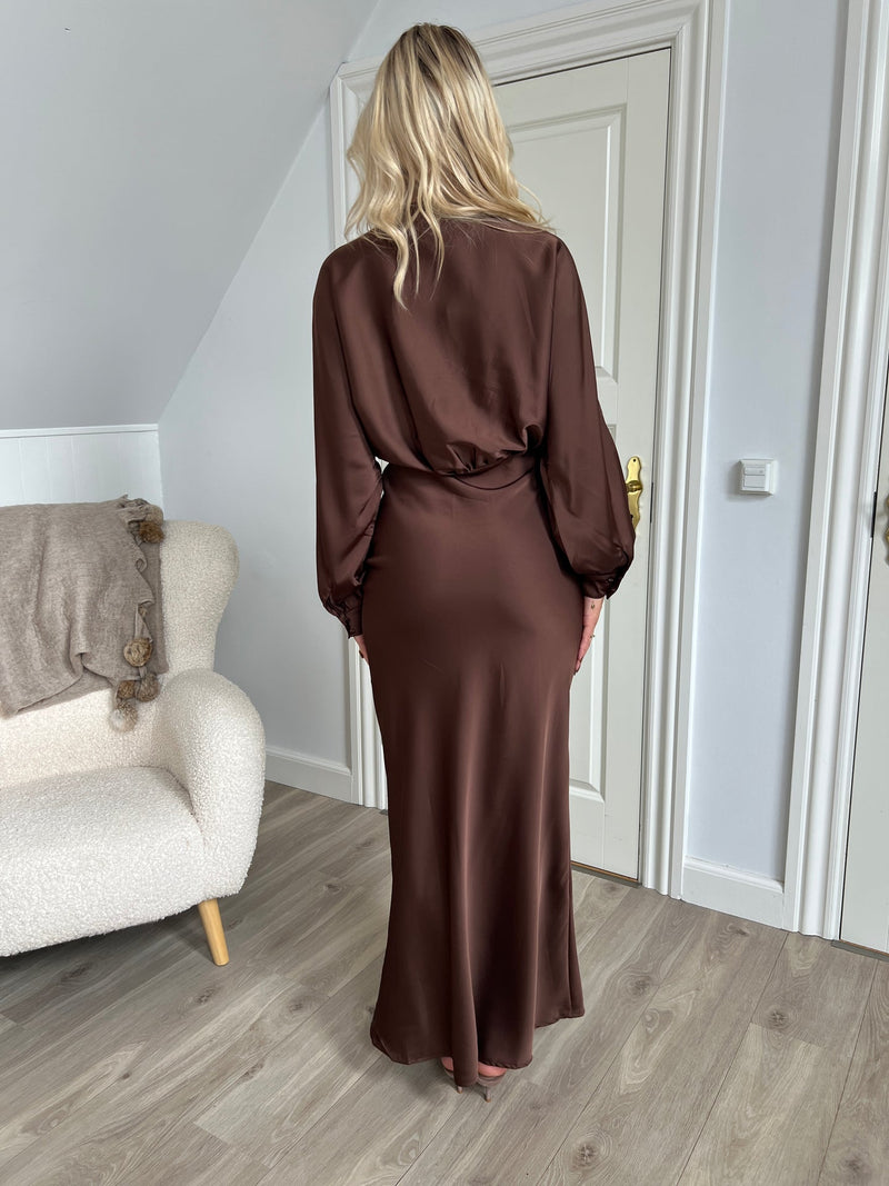 Eight luxe satin choko dress